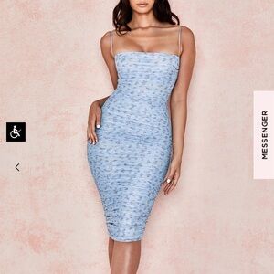 SIRENE blue midi floral dress